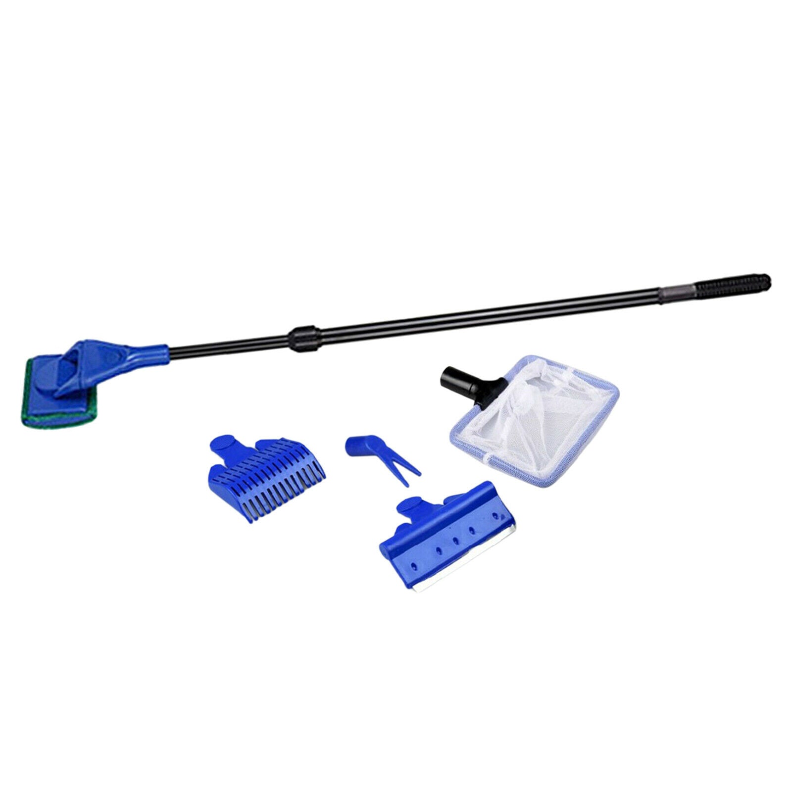 5 in 1 Aquarium Clean Tool Gravel Rake Plant Fork Sponge Brush Cleaner Set