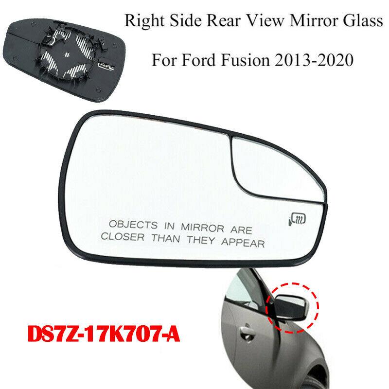 Heated Side Mirror Glass For Ford Fusion 2013 2014 15 16 17-2020 Right Passenger