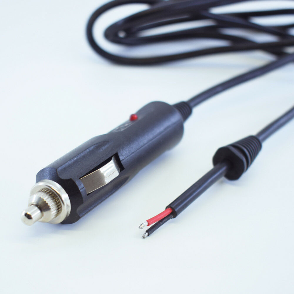 10pcs 12V 18AWG Cigarette Lighter Plug Cable Car Power Supply DIY Pigtail Wire