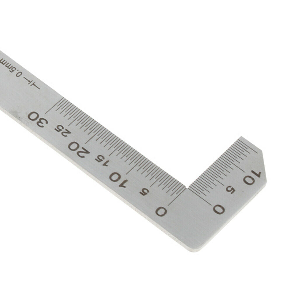 Stainless Steel Chamfer Gauge Chamfering Gage Square Right Angle 90Â° Ruler,