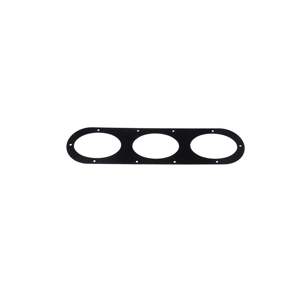 Black Metal Rear Bumper Air Diversion Diffuser Panel 3 Holes w Screws 2 Pack
