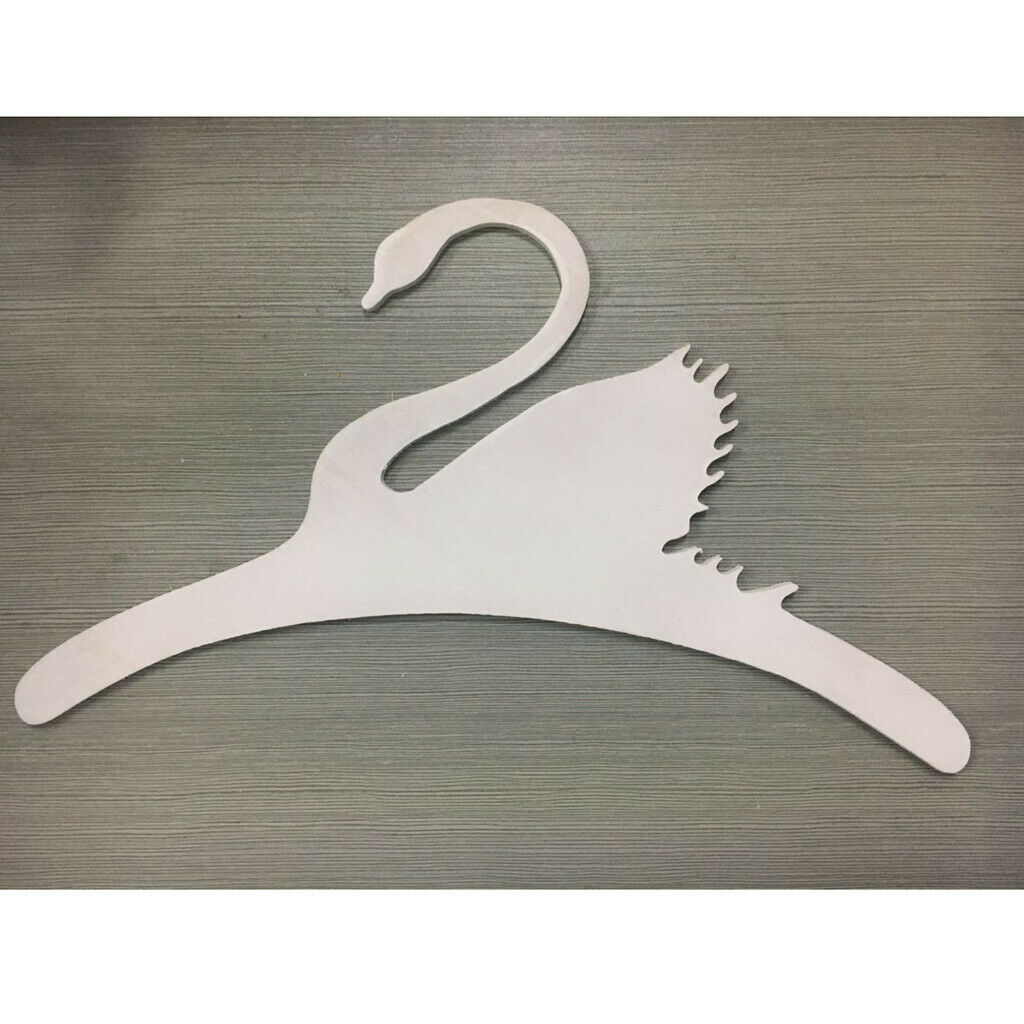 Sweet Swan Wooden Coat Clothes Hanger Baby Kids Room Nursery Decor White