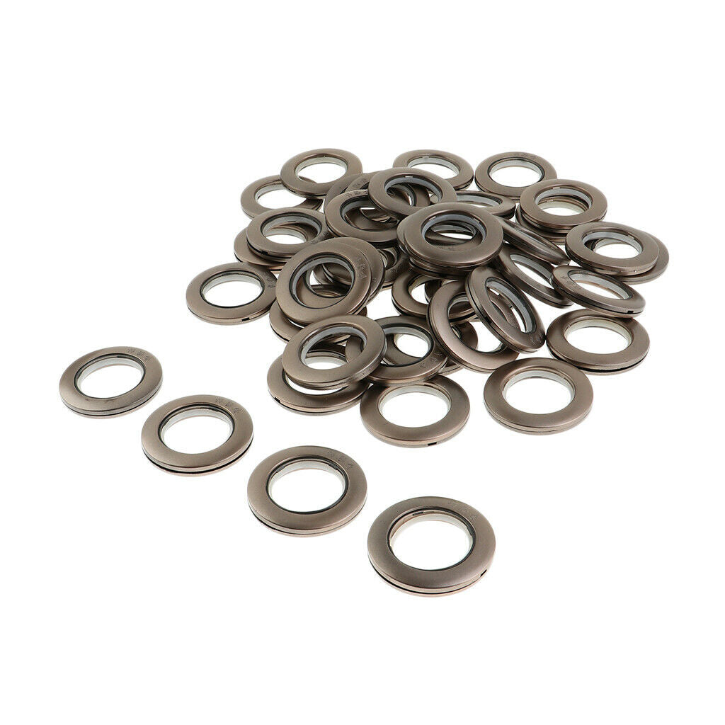 Plastic Curtain Rings for Bathroom Shower Window Rod,Pack of 45 Cofffee