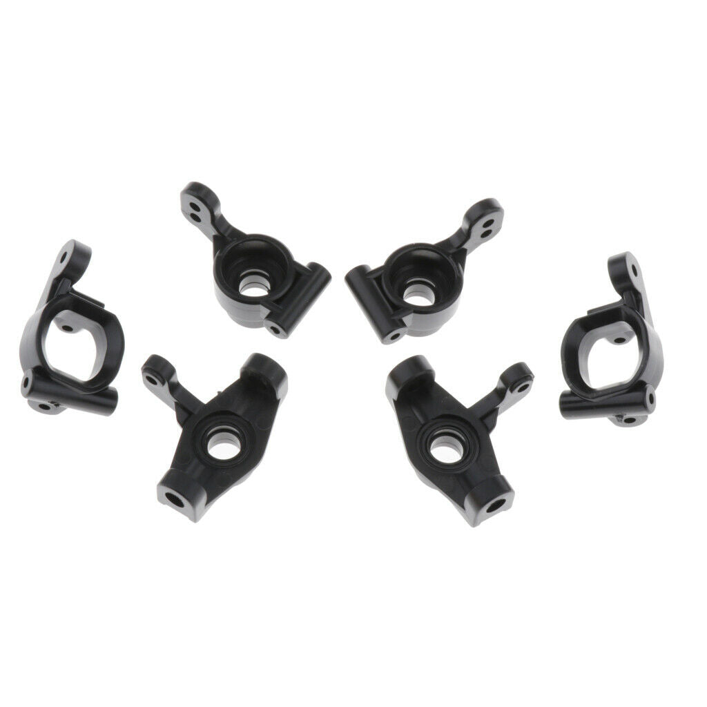 3X 6pcs RC 1:14 Plastic Hub Carrier Upgrade Parts Black for WLtoys 144001 Car