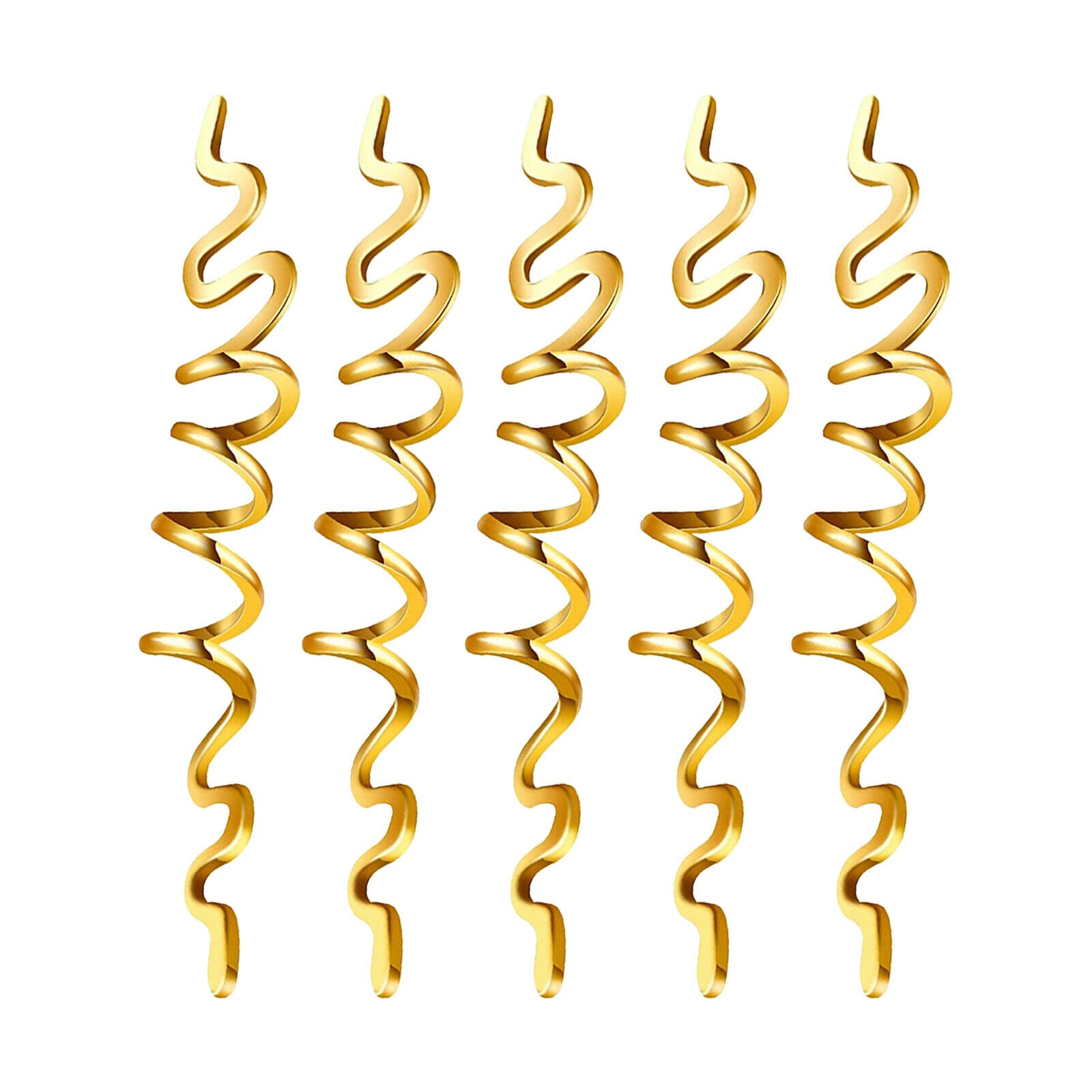 Vikings Spiral hair Beads Metal Beads hair Pendants Large 5pcs Golden