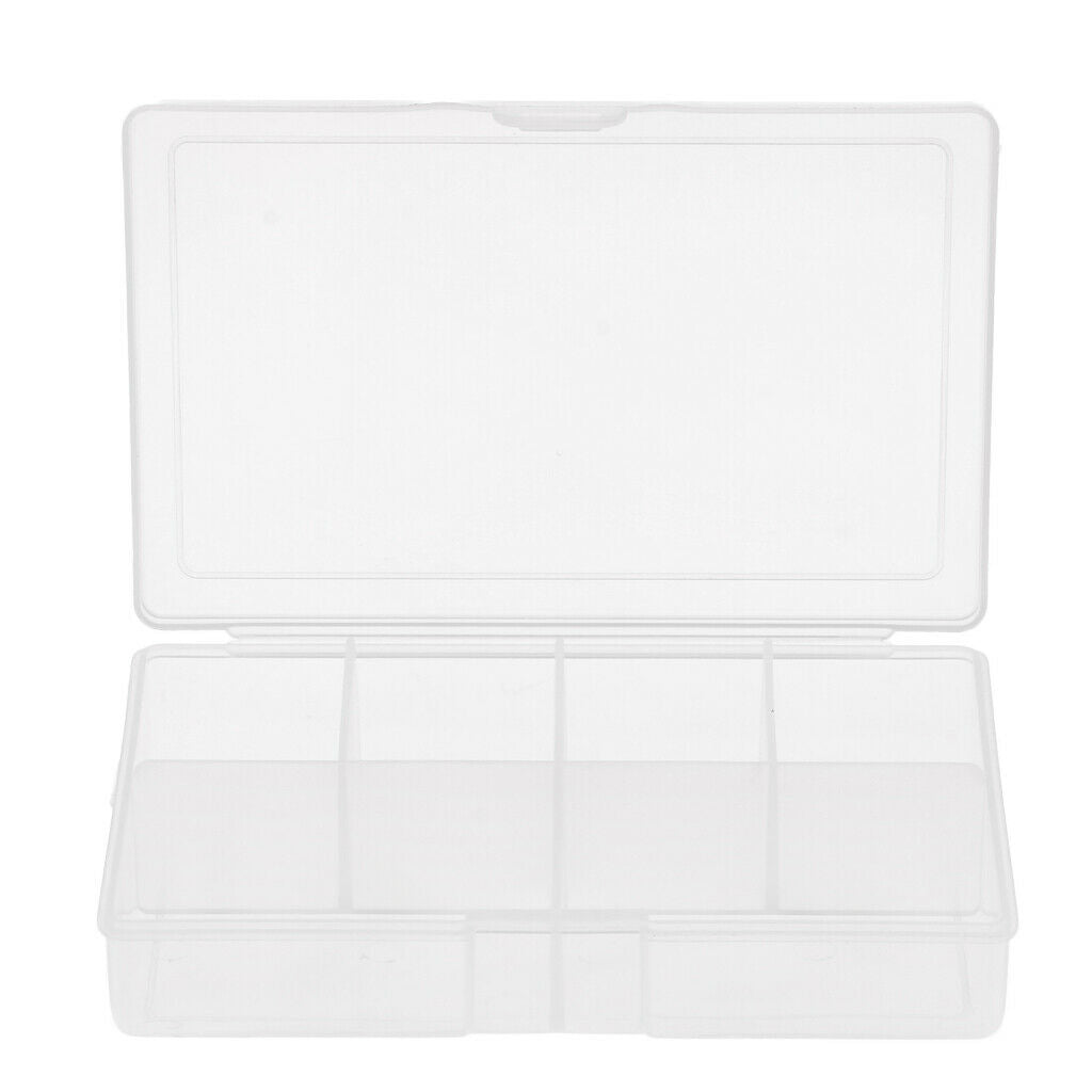 Transparent Fishing Lure Box 6 Grids Fishing Beads Snaps Jig Container Case