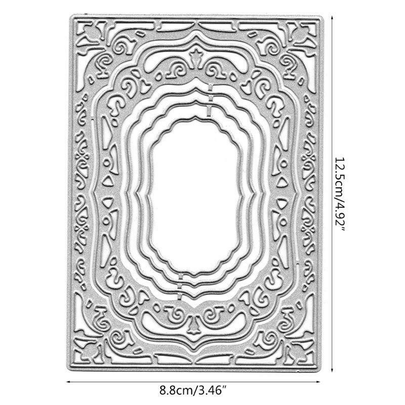 Frame Background Metal Cutting Dies Stencil DIY Scrapbooking Album Paper Card