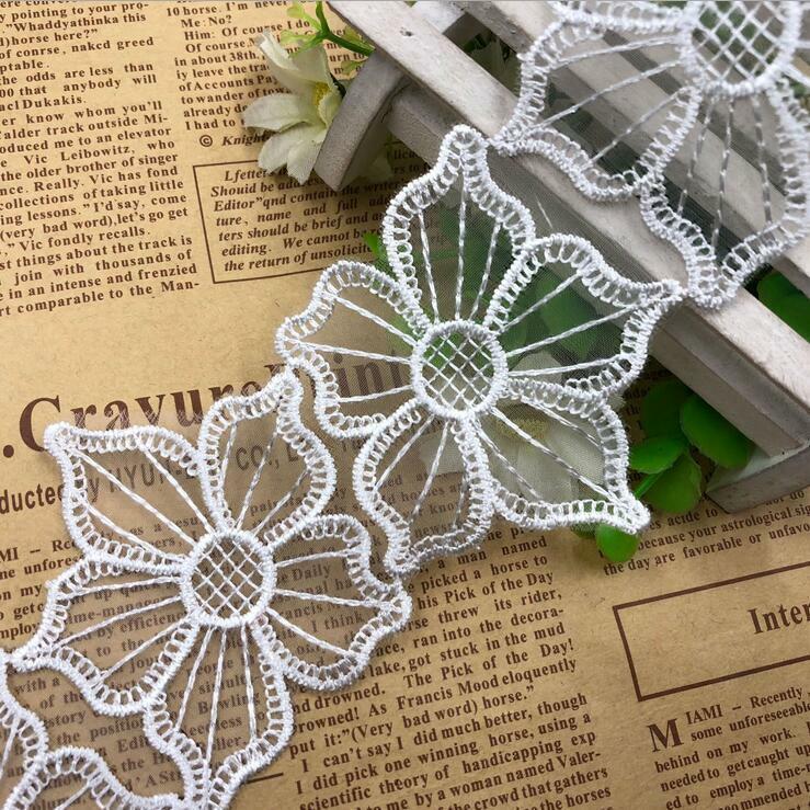 2 Yards Organza embroidery lace Decorative Sewing clothing curtain craft Lace