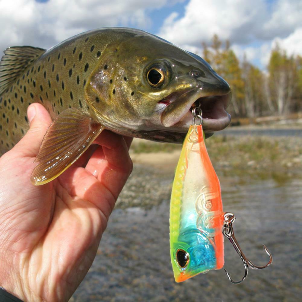 5pcs Fishing Lure Wobblers 4cm 3.5g Floating Crankbait Artificial Hard Bait @