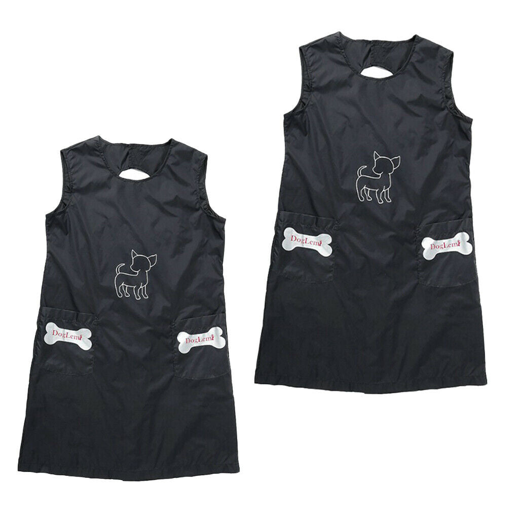 2pcs Pet Grooming Apron Pet Shop Work Clothes Smock Bibs for Women Men