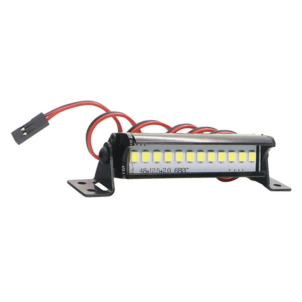 2pc RC Crawler LED Light Bar 12 LEDs 1/10 Part for TRX4 90046 90048 SCX10
