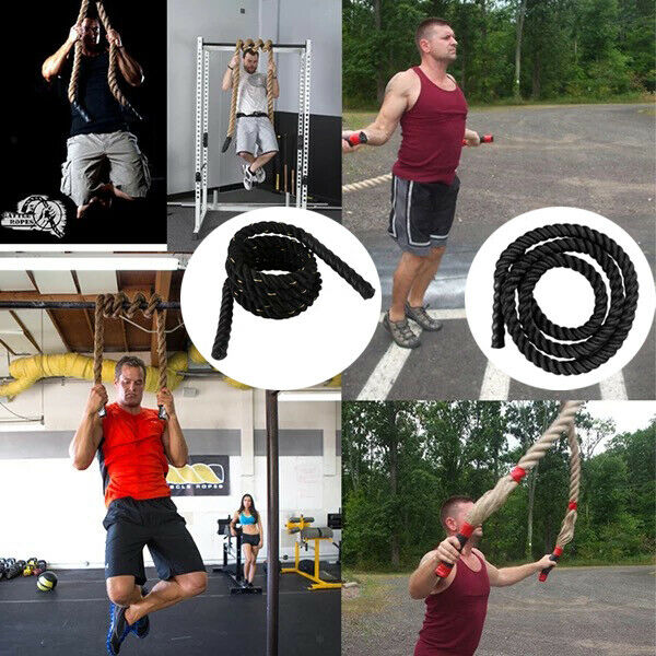 Heavy Battle Rope for Men 9ft Weighted Battling Sport Gym Power Training Workout