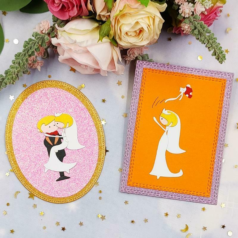Wedding Couple Series Mould Embossing Stencil DIY Printing Steel Mould