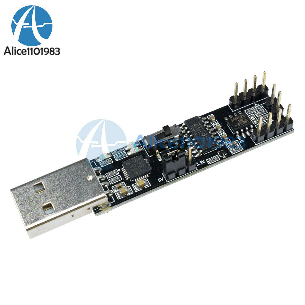 3 in1 5V 3.3V USB To RS485 RS232 TTL Serial Port Converter Board Module CP2102