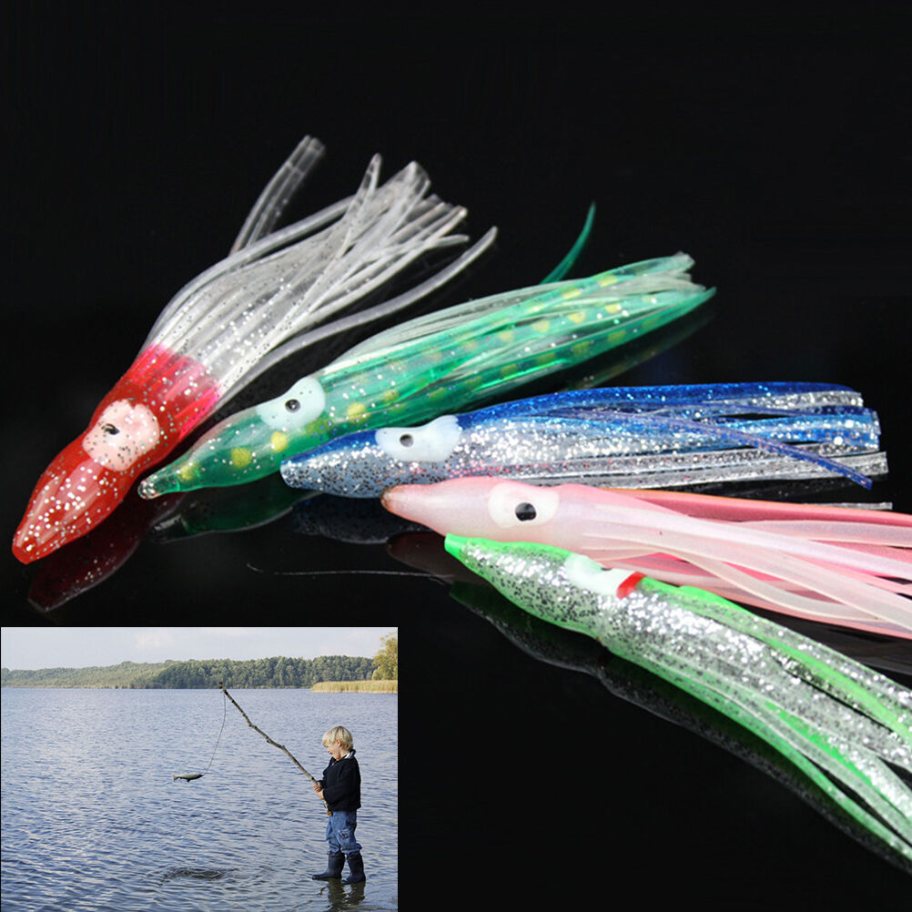 Fishing Lures Set Octopus Baits Combo Squid Skirt Lure Trolling Bai PxJC.l8