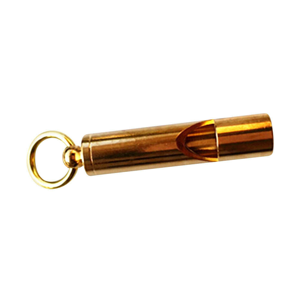 2Pcs Durable Soild Brass Safety Whistle for Scuba Diving Camping Outdoor Water