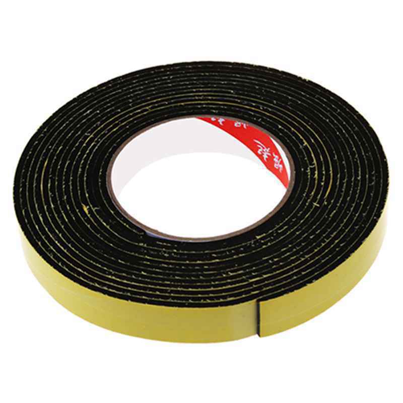 Black Single Sided Self Adhesive Foam Tape Sponge Rubber Strip Door Seal Window
