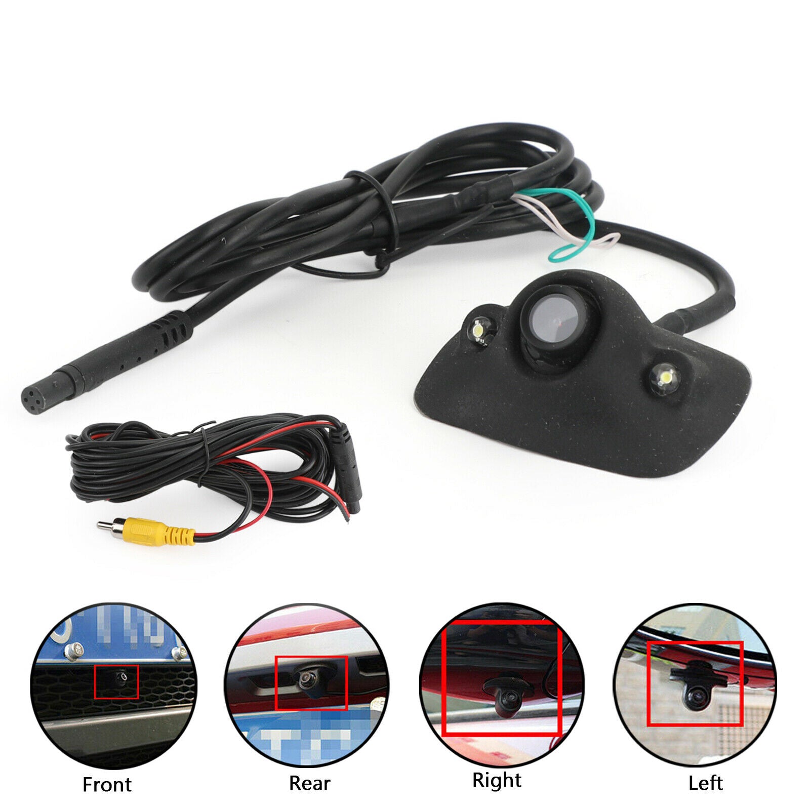 Night View 2LED Car Rear Front Side View Night View Backup Reverse Camera CCD CN