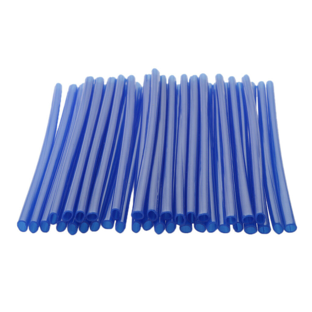 36 Pieces Universal Motocross Wheel Rim Spoke Wraps Skins Cover Blue