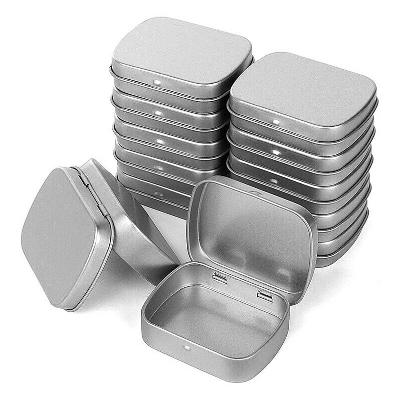Metal Containers-12 Pack Metal Tin Box Mini Portable Box Containers for Ding PR2