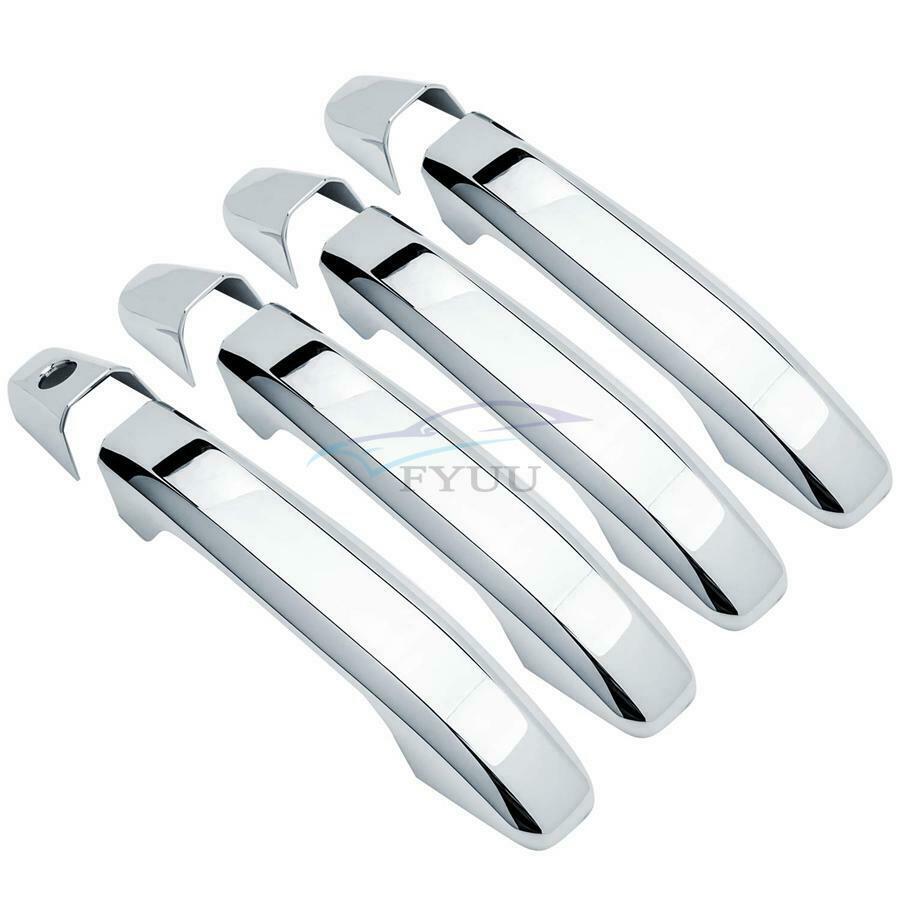 8× Weatherproof Side Door Handle Cover Trim For Chevy Tahoe Suburban Yukon 15-18