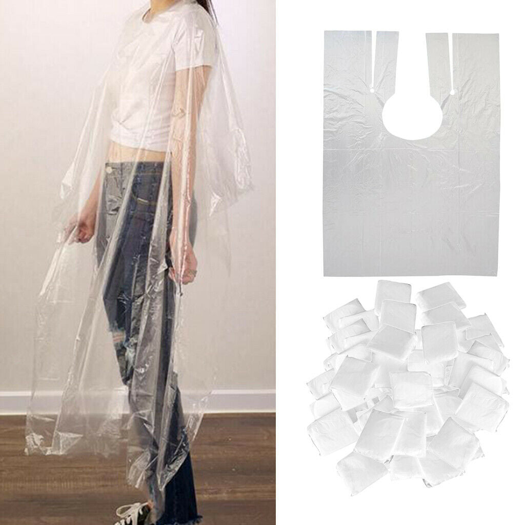 100x Waterproof Disposable Hair Cutting Cape Salon Gown Barber Capes Apron