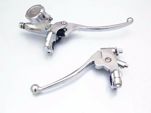 Chrome 7/8" Handlebar 17 mm Brake Clutch Lever Motorcycle Motorbike Custom Cafe