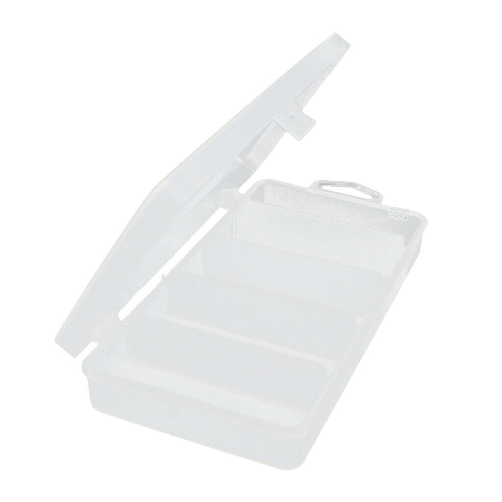 Fishing Tackle Box Lightweight Durable Jewelry Organizer with 5 Grids Clear