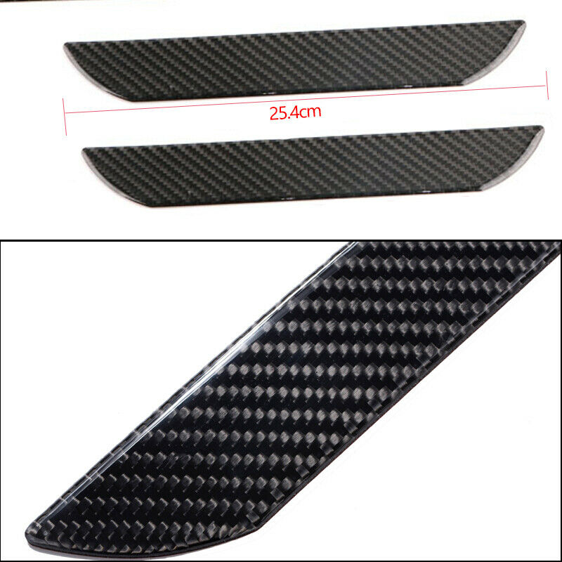 4PCS Car Carbon Fiber Front Rear Door Sill Pedal Cover Panel Protector Strip Kit