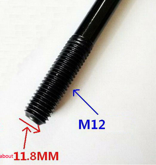 Milling Machine Part R8 Draw Bar Overall Drawbar Thread M12/60cm for Bridgeport