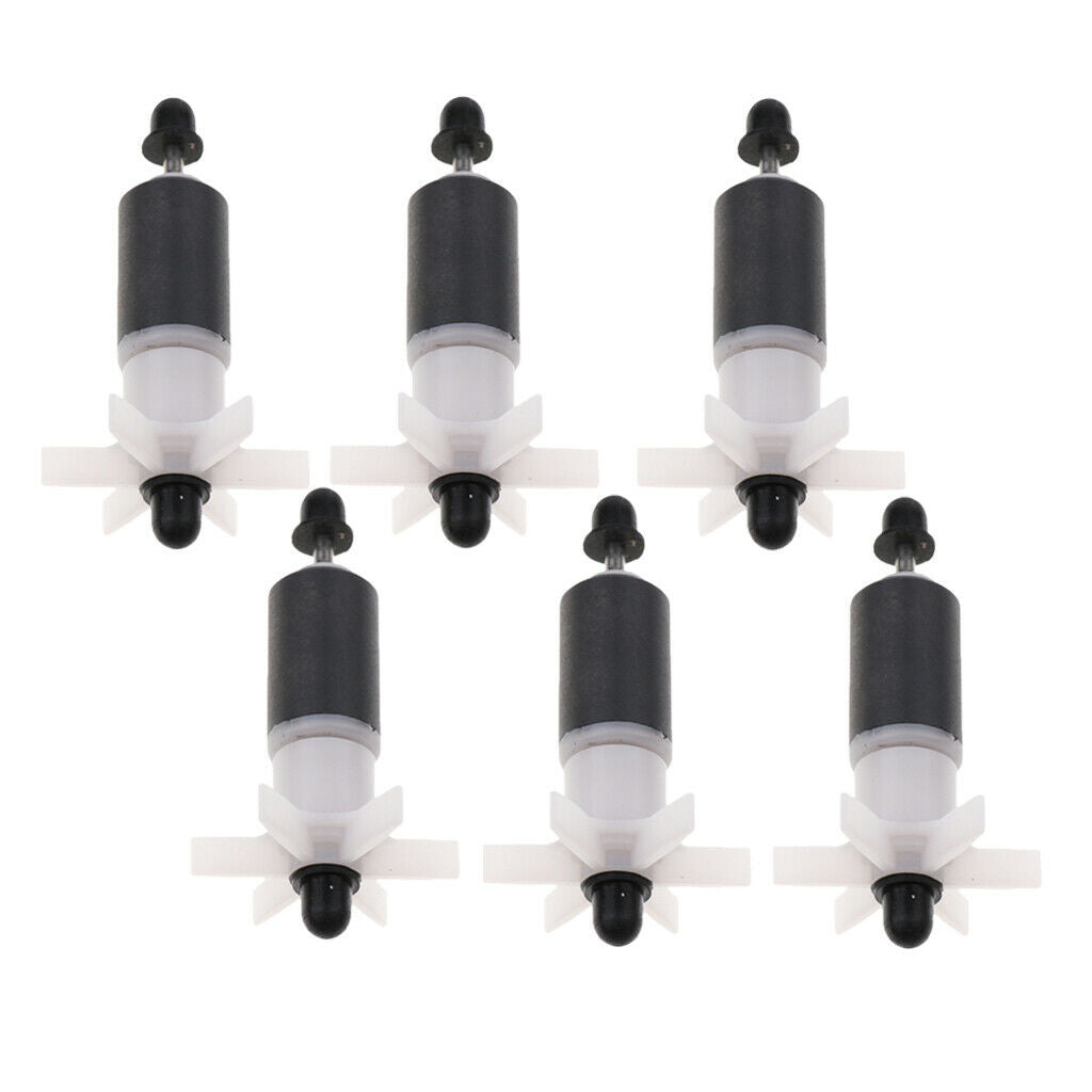 6Pcs/Set Ceramic Motor Impeller Replacement Motor Spare Parts Filters Ponds