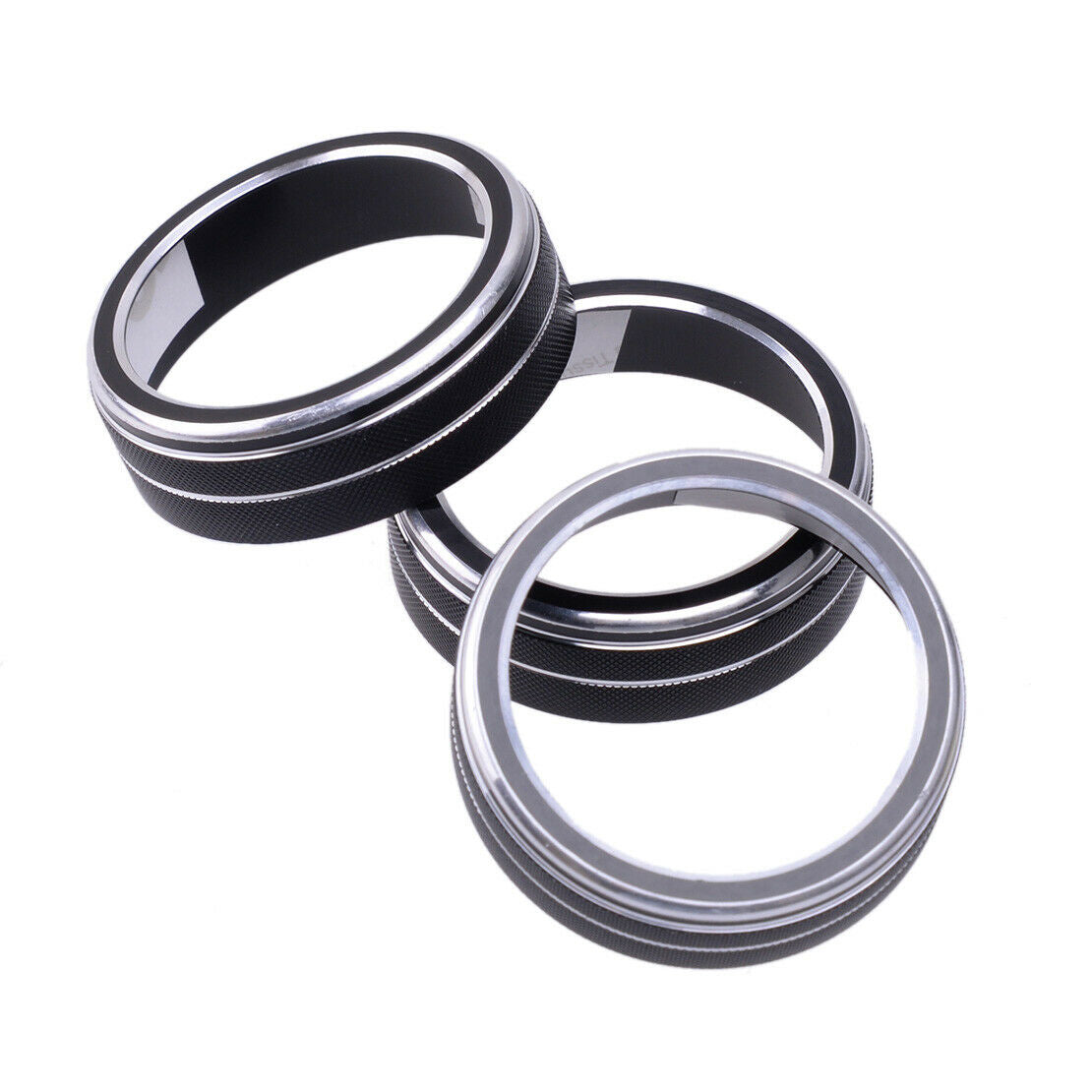 3pcs Black AC Switch Knob Ring Cover Fit for VW Atlas Cross Sport 2020 2021 new