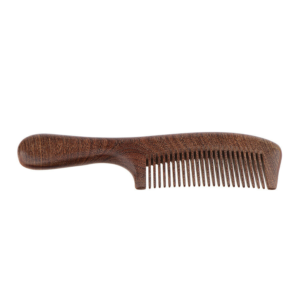 Wooden Close Tooth Hair Brush Natural Sandalwood Hair Beard Mustache Comb