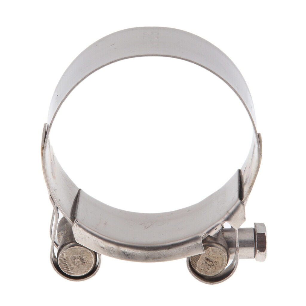52-55/44-47mm Heavy Duty Stainless Steel Motorbike Exhaust Clamp Banjo Clips