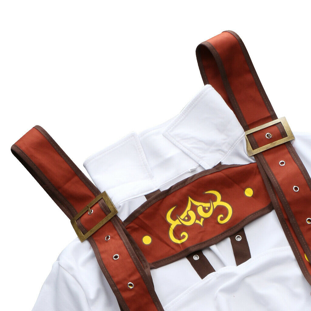 German Bavarian Oktoberfest Suspender Lederhosen Beer Guy Mens Constume L