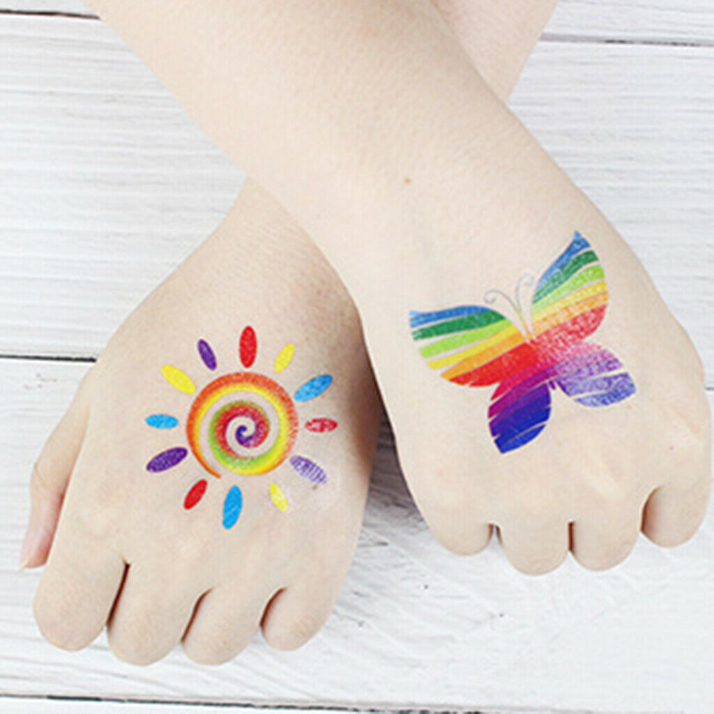 Lots 20 Butterfly Heart Temporary Tattoos Arm Hand Water Stickers Decals