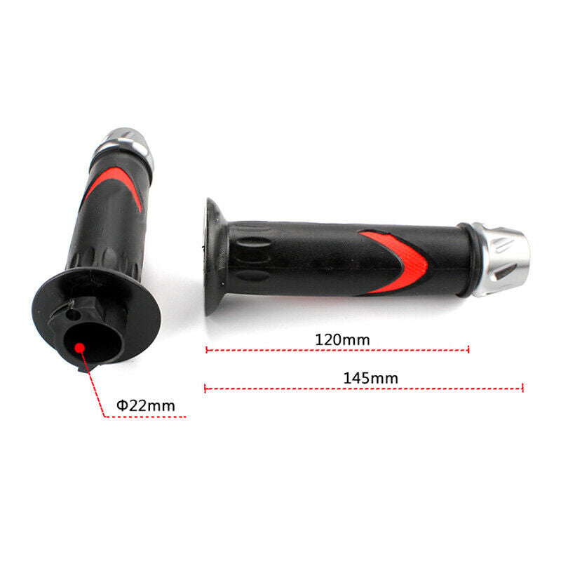 Motorcycle Hand Grips for ATV Scooter Bike Rubber Anti-Slip Soft Handlebar 22MM