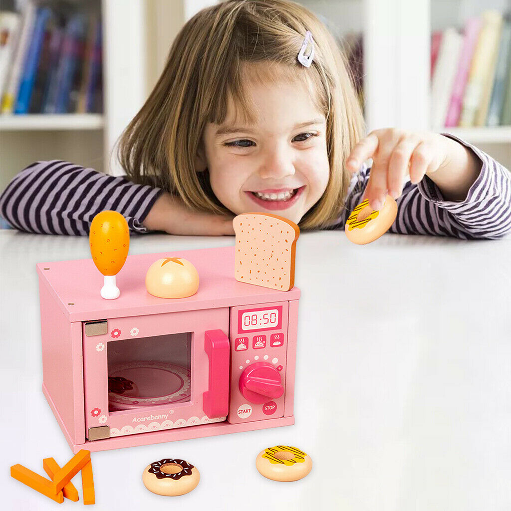 Microwave Toys Simulation Pretend Play Kids Oven Early Preschool Play House