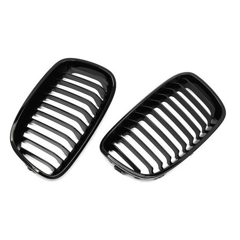 2x Car Front Bumper Kidney Grilles Slat Type Fit For BMW 1series F20 F21 12-2015