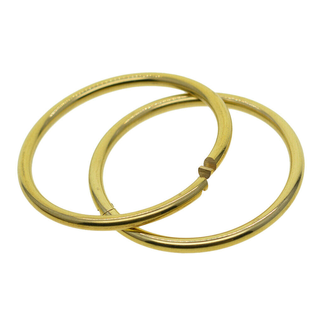 10pcs 40mm Brass Round Auto Lock Snap Clip DIY Key Rings