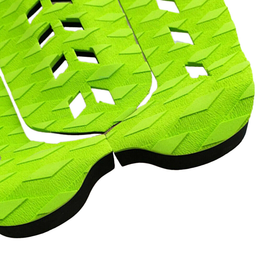 3Pcs EVA Surfboard Traction Pad Tail Pad Deck Grip Surf Surfing Board Green