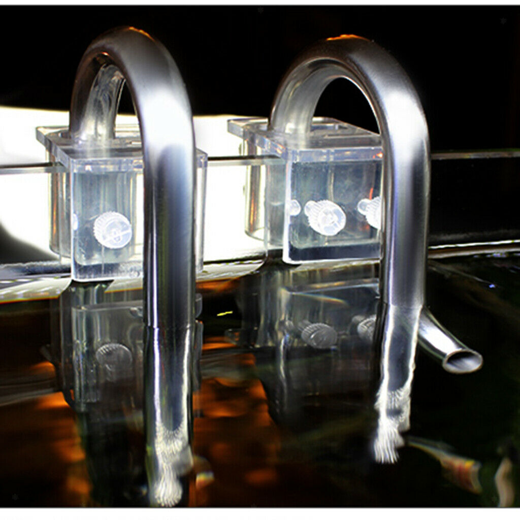 Acrylic Clear Pipe Clip Clamp Holder Outflow Tube For Fish Tank Supplies