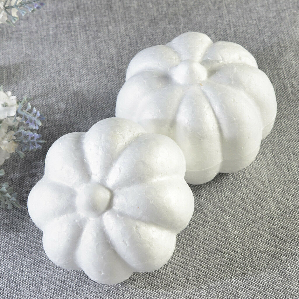 10pcs White Halloween Pumpkin Polystyrene Styrofoam Foam Decor DIY Kid Craft
