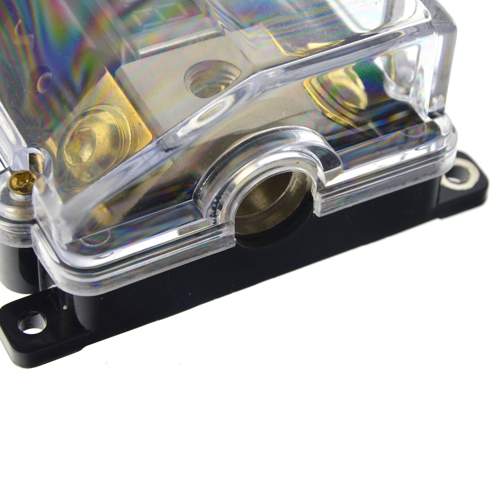 100A 3-Way Audio Stereo Fuse Holder Ground Cable Splitter Distribution Block