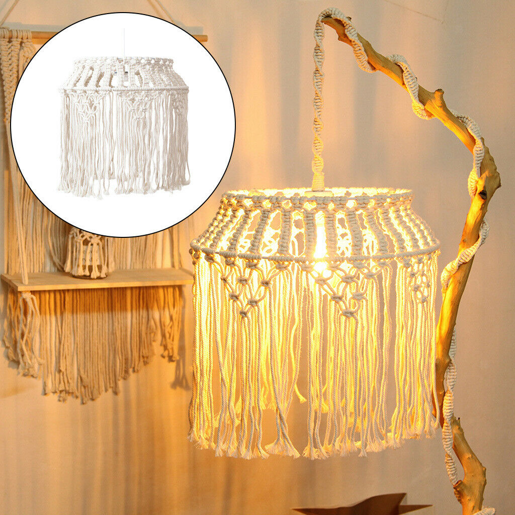Macrame Lampshade Tapestry Chandelier Ceiling Pendants Light Shade for Decor