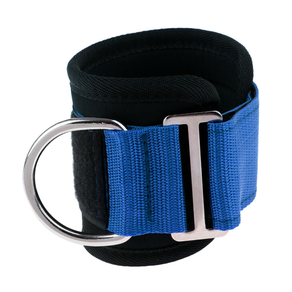 Fitness Ankle Straps Strength Pull Exercise Training Anchor D-ring Blue