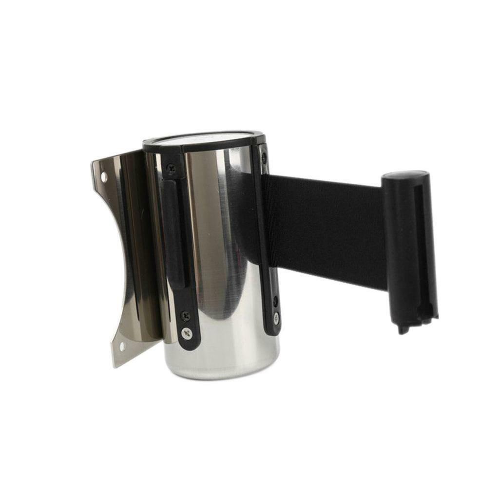 4 Meter Retractable Crowd Control Stanchion Queue Barriers Black Strap belt