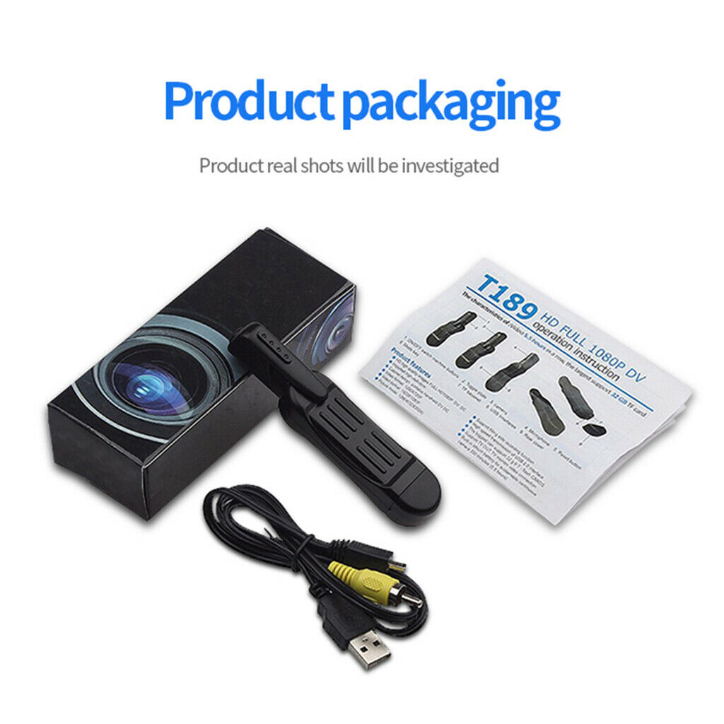 1080P HD Body Personal Police Security Camera Mini Portable & 130° Wide Angle