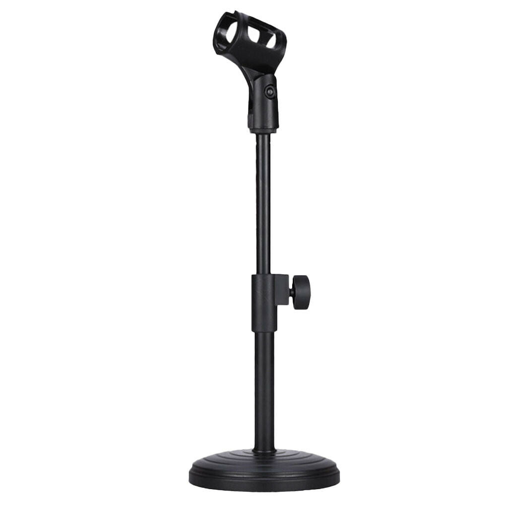 1pc Liftable Desk Microphone Mic Stand Adjustable Angle, Metal Lifting Rod