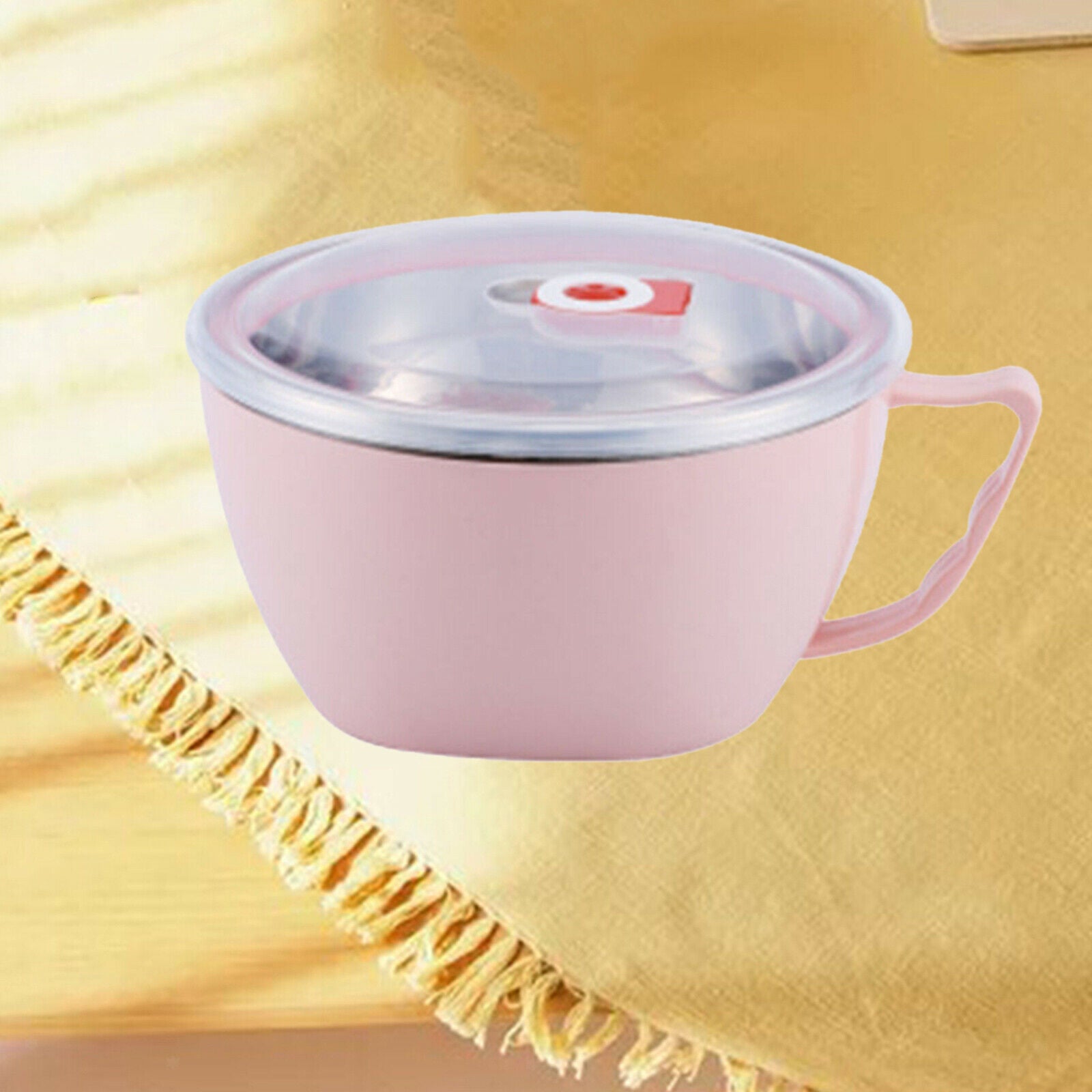 Vacuum Insulated Lunch Box Food Container Jar Thermal Bowl Camping Orange